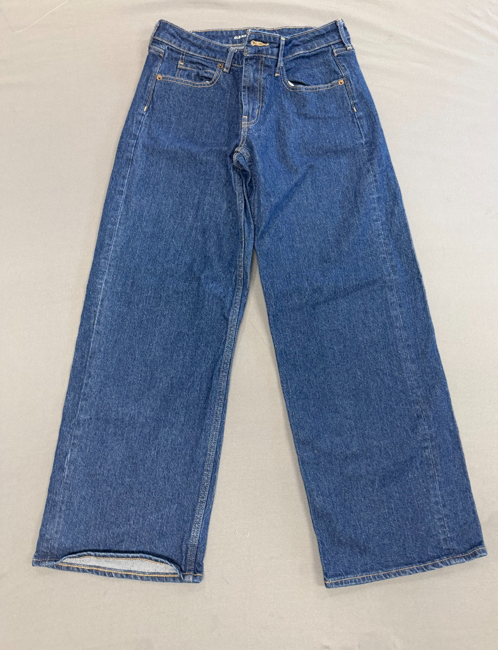 Old Navy WOW Wide Leg Jeans Womens Size 4 Dark Wash Blue Mid Rise 26x30